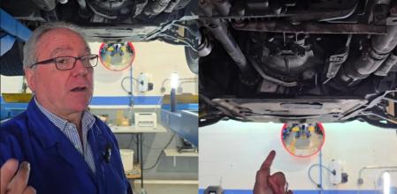 El mecánico arranca el coche y explica por qué hace ruido al poner una marcha manual