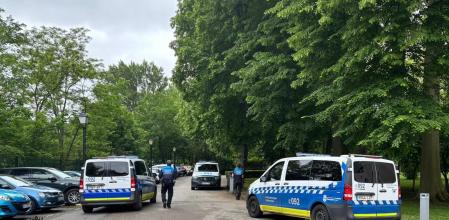 Actuación de la Policía Municipal de Pamplona, que investiga la violación grupal de una joven.