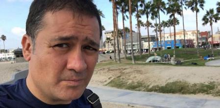 Secun de la Rosa, en un viaje que hizo por California