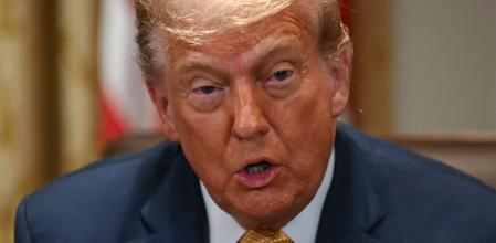 Donald Trump, durante la reunión de gabinete en la Casa Blanca, este martes 8 de julio.&nbsp;