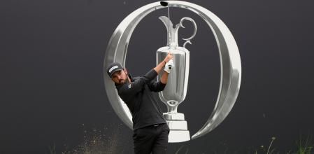 PORTRUSH, NORTHERN IRELAND - JULY 15: Angel Hidalgo of Spain tees off on the first hole during a practice round prior to The 153rd Open Championship at Royal Portrush Golf Club on July 15, 2025 in Portrush, Northern Ireland. (Photo by Alex Slitz/Getty Images)