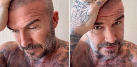 David Beckham se hizo un pequeño lío con la maquinilla.