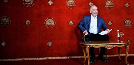 Valery Gergievdurante una rueda de prensa en el Bolshoi, hace un año, teatro que también dirige