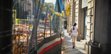 Las obras de Muntaner, a un suspiro de las fachadas del lado Llobregat