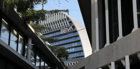 Edificio de la sede corporativa de BBVA en Madrid, 'La Vela'.