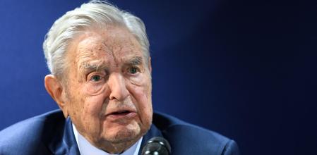 El inversor y filántropo estadounidense nacido en Hungría, George Soros, durente el Foro Económico Mundial en Davos, el 24 de mayo de 2022.