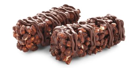 Barritas de palomitas de chocolate