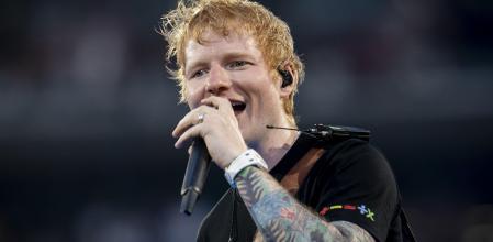 El cantante Ed Sheeran durante su concierto en el Riyadh Air Metropolitano, el 30 de mayo de 2025, en Madrid (España)