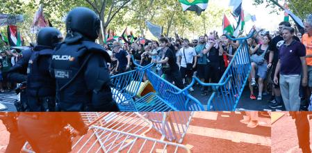 Cargas policiales e incidentes en el tramo final del recorrido de la Vuelta a España 