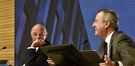 El presidente de Banco Sabadell, Josep Oliu; y el consejero delegado César González-Bueno 