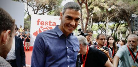 Pedro Sánchez, este domingo en la Festa de la Rosa del PSC, en Gavà