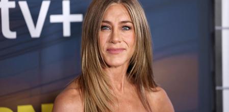 Jennifer Aniston durante la promoción de la cuarta temporada de la serie “The Morning Show” 09, 2025 Getty Images via AFP)