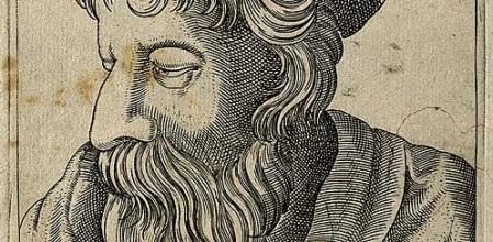 Grabado del siglo XVI representando a Empédocles
.