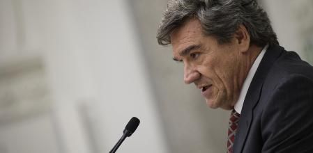 El gobernador del Banco de España, José Luis Escrivá, durante un acto el año pasado