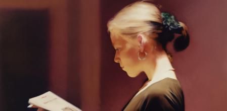 'Mujer leyendo' (1994). El difuminado característico de Richter introduce un barniz de sospecha sobre la realidad de las imágenes y propone una síntesis entre figurativismo y abstracción