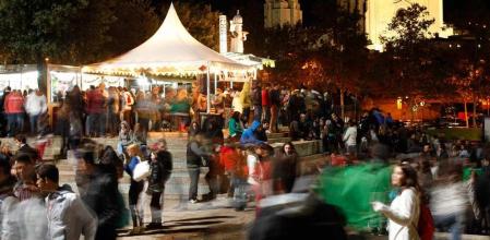 Zona de barraques de las Fires de Girona .