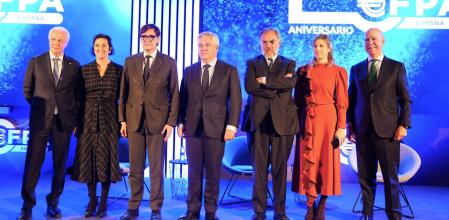 Salvador Illa, president de la Generalitat, ha clausurado el acto para conmemorar el 25 aniversario de EFPA España 