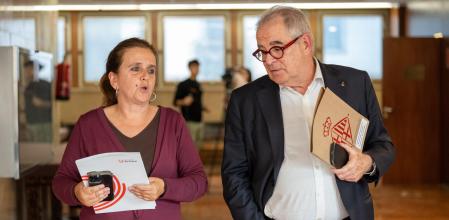 Tarafa y Valls, tras la comisión de Economía del pasado miércoles, en dependencias municipales