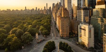 Nueva York Central Park al amanecer
