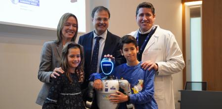 El robot humanoide Saaki, en su presentación en el hospital de Txagorritxu