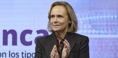 La consejera delegada de Bankinter, Gloria Ortiz, durante el VIII Foro Banca, a 25 de noviembre de 2025, en Madrid (España). El foro ha sido organizado por elEconomista y reúne a los principales ejecutivos de las más importantes entidades financieras.