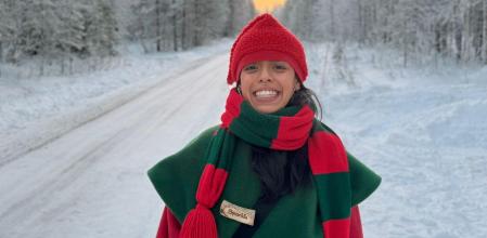 Valentina, elfa de Papá Noel en Finlandia