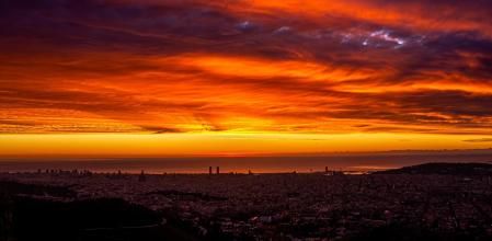 Amanecer en Barcelona.