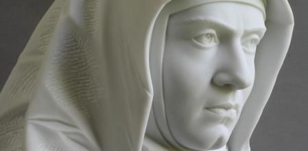 Primer plano del busto de Edith Stein en el templo de Walhalla, en la ciudad alemana de Ratisbona