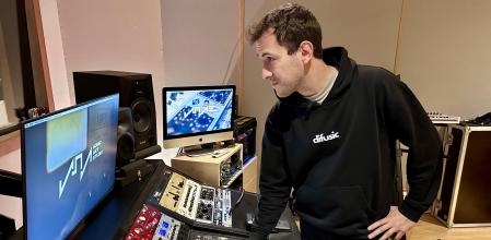 Edgar Petit, fundador y CEO de Difusic, en Sonic Art Studio de Barcelona