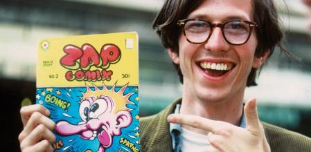 Un joven Robert Crumb, en julio de 1968 con el segundo número de la mítica revista ‘ZAP’