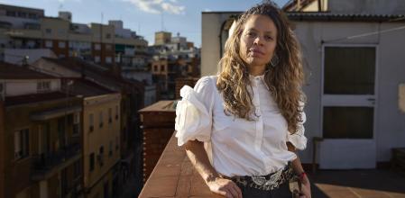 La escritora argentina Luciana de Mello, el día de la entrevista para 'Guyana Guardian' en Madrid&nbsp;