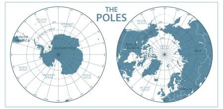 Los polos, norte y sur