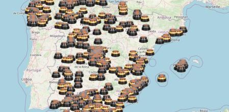 Tanto el mapa de la DGT como el de otras webs, como este de mapabalizasv16 permiten consultar en tiempo real las balizas V-16 activas en España&nbsp;