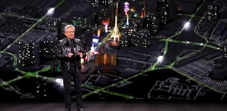 Jensen Huang, de Nvidia, presenta una solución para movilidad a inicios de mes en Las Vegas