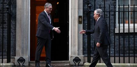 Keir Starmer recibió el viernes pasado en Downing Street al secretario general de la ONU, António Guterres 