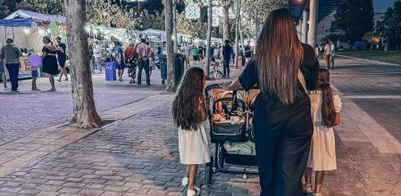 Eva Monreal, junto a sus hijos