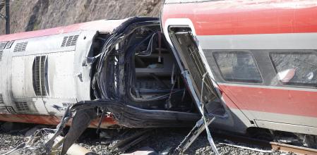 Vagones del tren Iryio siniestrado en el accidente ferroviario ocurrido el pasado domingo&nbsp;