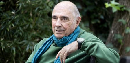 Lluís Llach, este viernes durante su visita a la sede barcelonesa de la Sgae