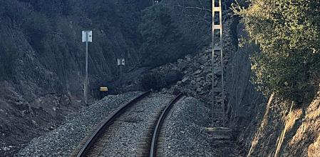 La caiguda del talús la va captar un maquinista que se la va trobar circulant amb un tren