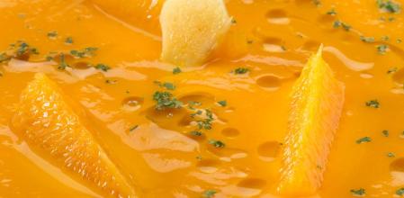 Crema de calabaza, naranja y jengibre