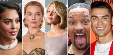 Georgina Rodríguez, Margot Robbie, Sydney Sweeney, Will Smith y Cristiano Ronaldo
