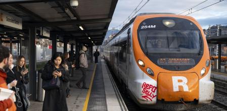 Linea R2 en la estación central de Granollers