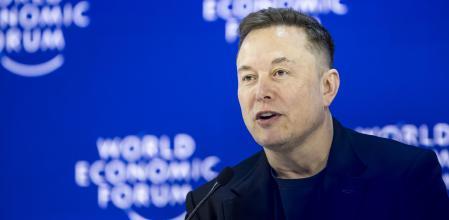 Musk, durante su intervención en el foro de Davos el pasado enero