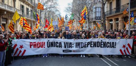 Manifestación de este sábado por la crisis de Rodalies convocada por la ANC