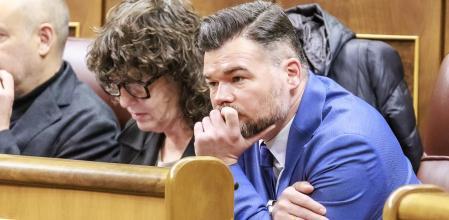 Gabriel Rufián en un pleno del Congreso de los Diputados.