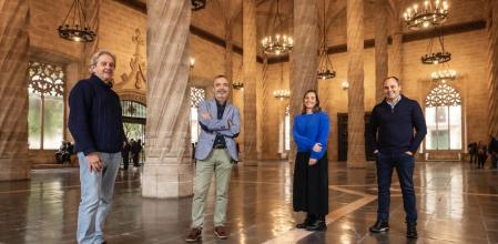 Equipo de Guyana Guardian en la Comunidad Valenciana, Enrique Bolland, Salvador Enguix, Neus Navarro y Hèctor Sanjuán