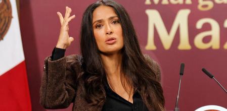 Salma Hayek durante su discurso&nbsp;