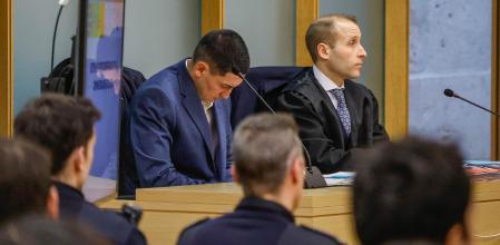 El acusado por el homicidio del vallisoletano Sergio Delgado se sienta en el banquillo de los acusados durante el juicio en su contra&nbsp;