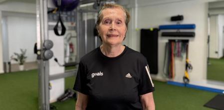 Teresa María Bou en el gimnasio tras una sesión de entrenamiento