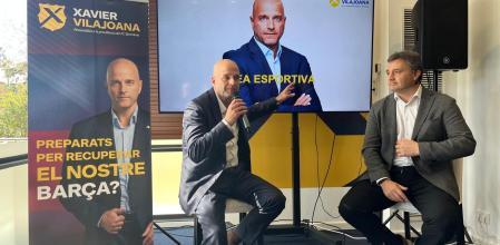 Xavier Vilajoana junto a Jordi Codina en la presentación de su proyecto deportivo